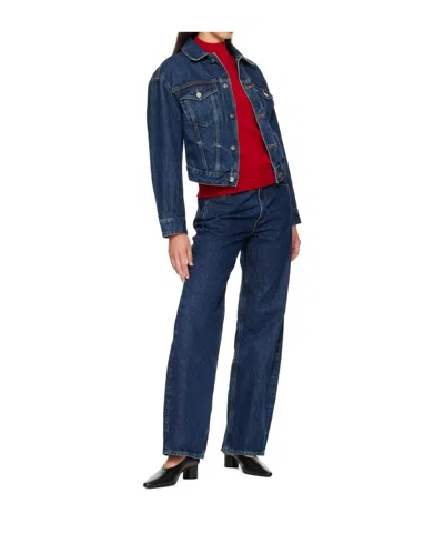 Agolde Non-elastic Denim Jacket In Blue
