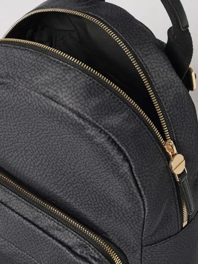 Borbonese Zippered Backpack In Black