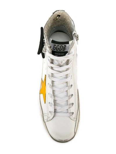 Shop Golden Goose Deluxe Brand Francy Hi-top Sneakers - White