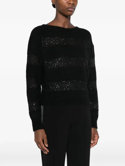 Max Mara Sequin-embellished Sweater In Multi