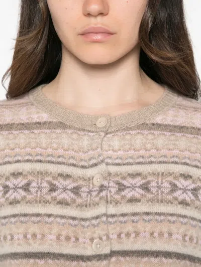 Bompard Button-up Cardigan In Brown