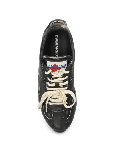 Dsquared2 Dc-642 Leather Sneakers In Black