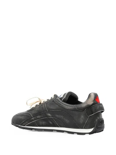 Dsquared2 Dc-642 Leather Sneakers In Black