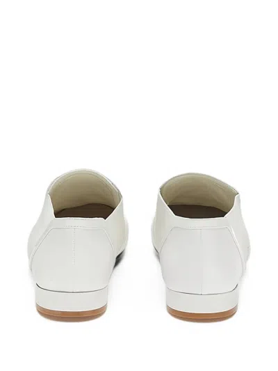 Ferragamo Elasticated Side Panel Loafers In White