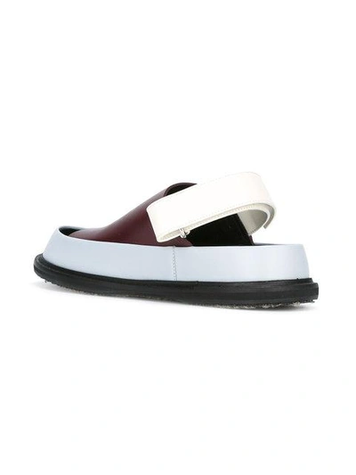 Marni Colour Block Sandals - Red In Red