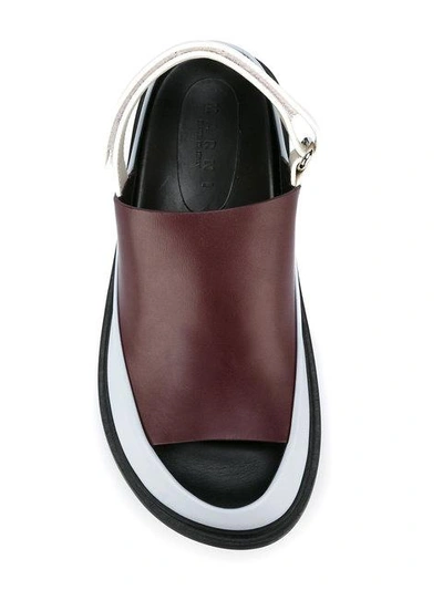 Marni Colour Block Sandals - Red In Red