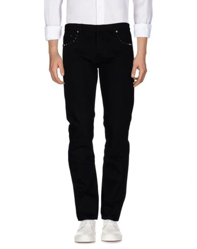 Shop Valentino Denim Pants In Black