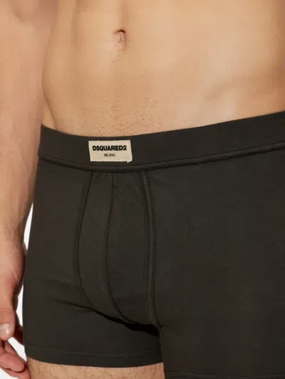 Dsquared2 Logo-patch Boxers In Green