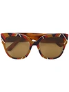 Gucci Special Edition Chevron Oversized Square Sunglasses, Multicolor In Multi/brown Solid