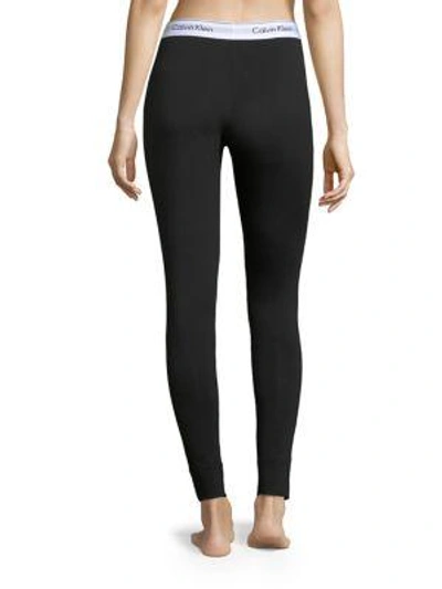 Shop Calvin Klein Logo Pajama Pants In Black