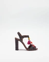 DOLCE & GABBANA STRAW SANDALS WITH APPLICATIONS,CR0331AE95980999