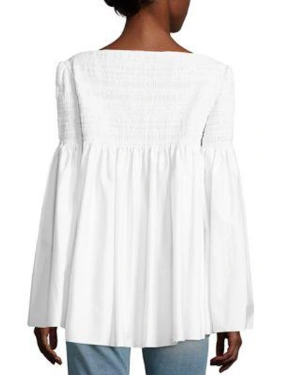 Shop The Row Burton Bell-sleeve Top In White