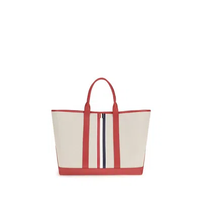 Thom Browne Medium Tool Tote With Leather Handle In Multicolor