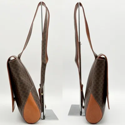 Pre-owned Celine Brown Camel Pvc Leather Backpack () In Brown, Camel