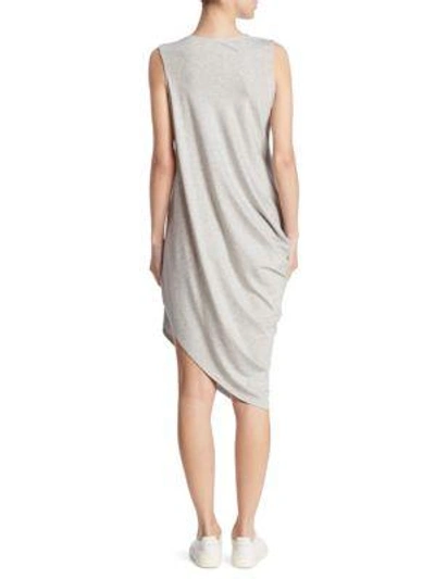 Shop Hatch Highline Draped Dress In Light Grey