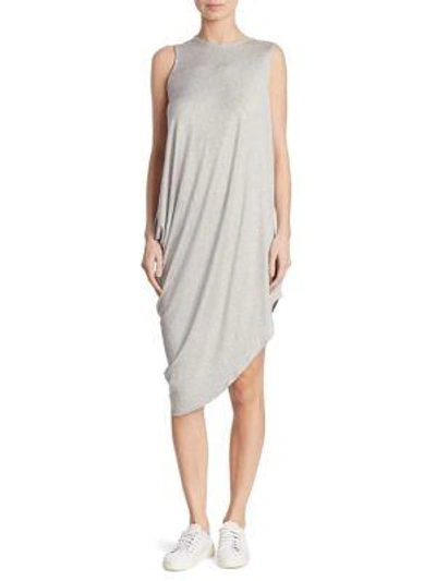 Shop Hatch Highline Draped Dress In Light Grey