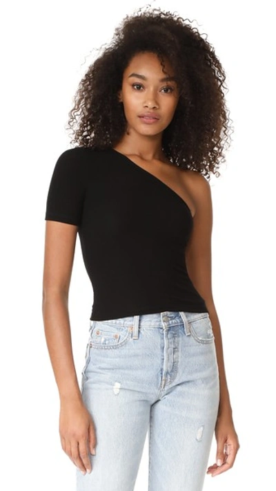 Getting Back To Square One One Shoulder Top In Black