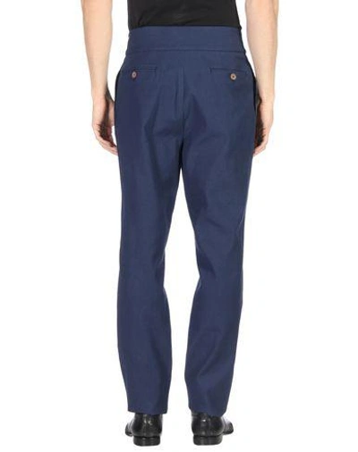 Shop Giorgio Armani Casual Pants In Dark Blue