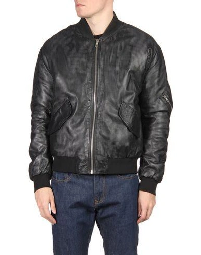 Shop Mcq By Alexander Mcqueen Leather Jacket In Black