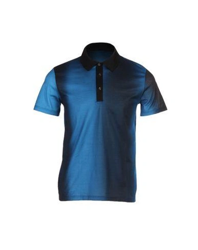 Shop Calvin Klein Collection Polo Shirt In Blue