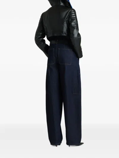Givenchy Shearling-trim Cropped Biker Jacket In Black