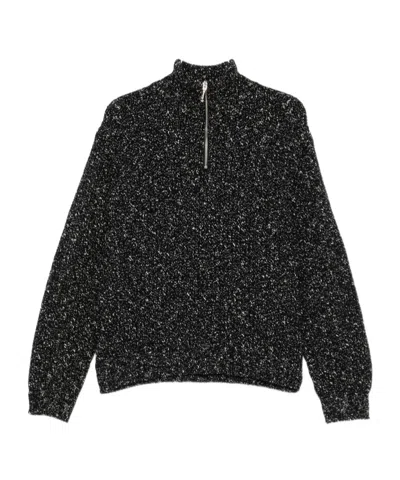 Ernest W Baker Long-sleeved Knitted Pullover In Black