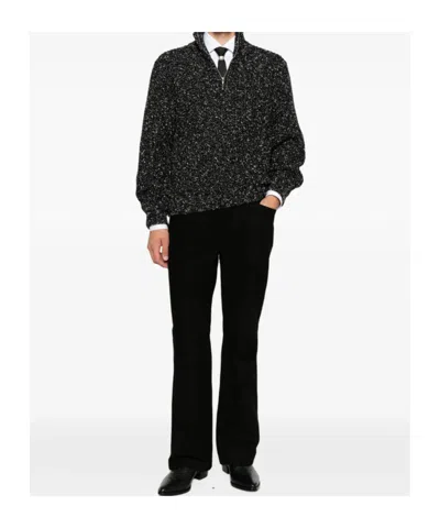 Ernest W Baker Long-sleeved Knitted Pullover In Black