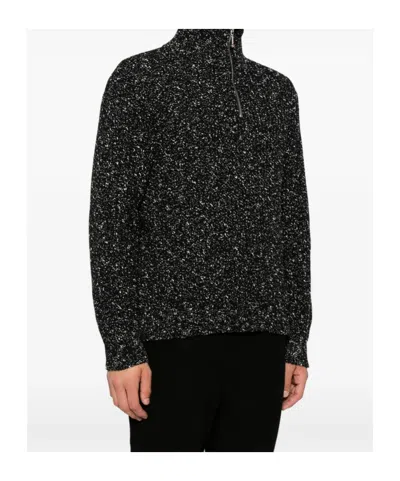 Ernest W Baker Long-sleeved Knitted Pullover In Black