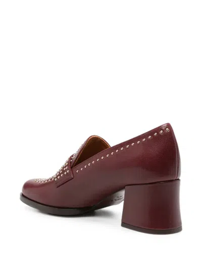 Chie Mihara Taleah Stud-embellished Leather Pumps In Red