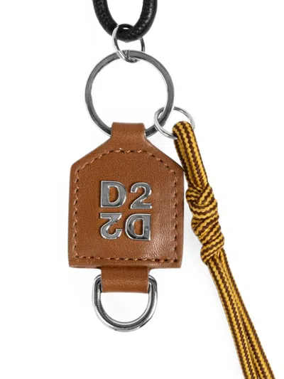 Dsquared2 Keychain With Logo In Brown
