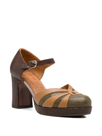 Chie Mihara Lizard-effect Buckled Pumps In Multi