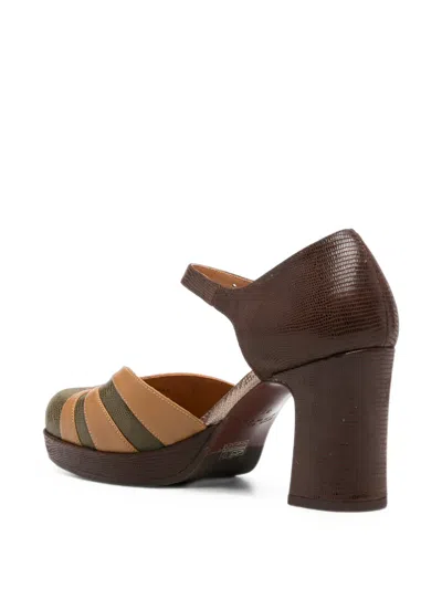 Chie Mihara Lizard-effect Buckled Pumps In Multi