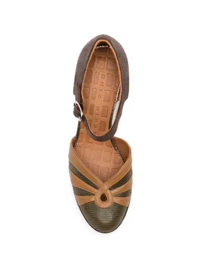 Chie Mihara Lizard-effect Buckled Pumps In Multi