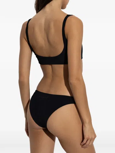 Dsquared2 Glitter-effect Bikini Bottoms In Black