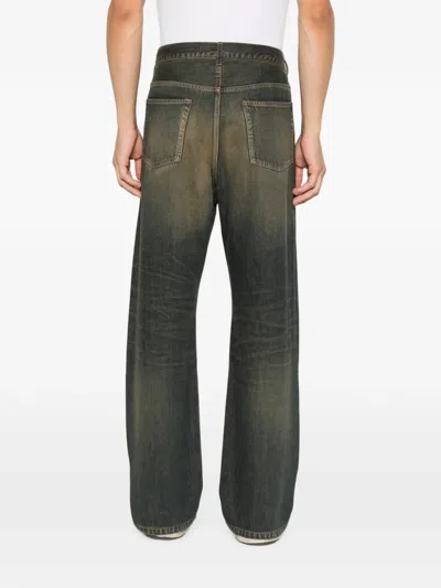 Miharayasuhiro Logo-patch Buttoned Jeans In Brown
