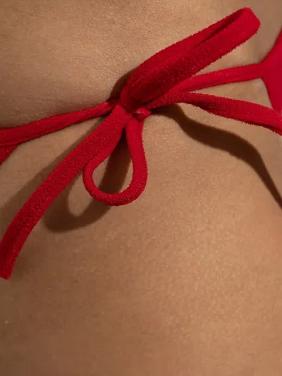 Dsquared2 Side-tie Bikini Bottoms In Red