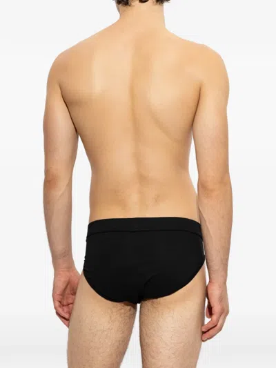 Dsquared2 Logo-patch Briefs In Black