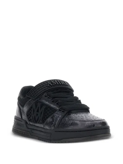 Amiri Skyline Sneaker In Leather And Mesh With Python Print In Black