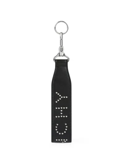 Givenchy Cargo Key Ring In Leather With Studs In Black