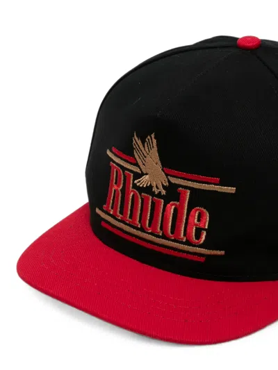 Rhude Logo-embroidered Eagle-motif Cap In Multi