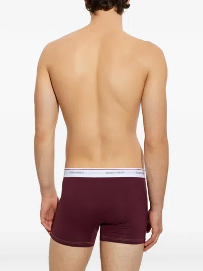 Dsquared2 Logo-waistband Boxers In Red