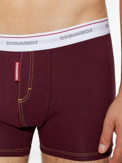 Dsquared2 Logo-waistband Boxers In Red