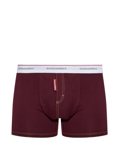 Dsquared2 Logo-waistband Boxers In Red