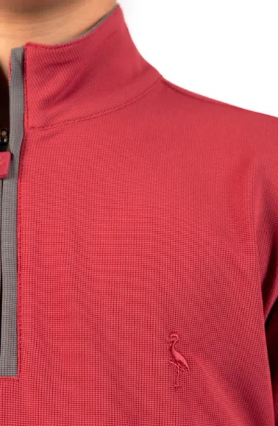 Tailorbyrd Kids' Micro Grid Textured Pullover In Red