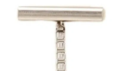 Adornia Bar Box Chain Threader Earrings In Silver