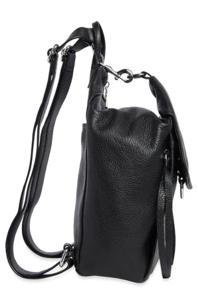 Aimee Dumbo Leather Backpack In Black