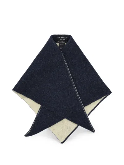 B.b. Walace Adams Knit Triangular Bandana In Blue