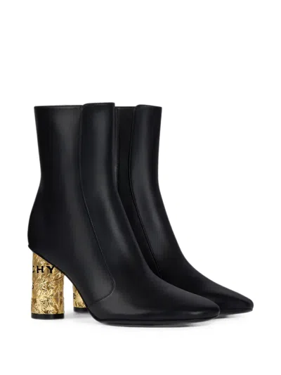Givenchy Tape Leather Ankle Boots In Black