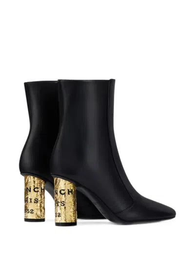 Givenchy Tape Leather Ankle Boots In Black