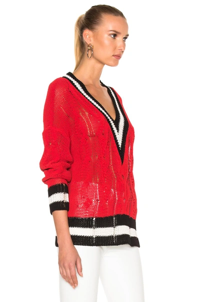 Shop Rag & Bone Emma V-neck Sweater In Red
